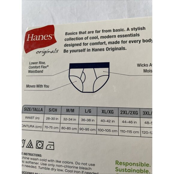 Hanes Mens 3-Pack Stretch Briefs 3XL 48-50" Modern Fit Cool & Breathable Black C - Picture 12 of 12